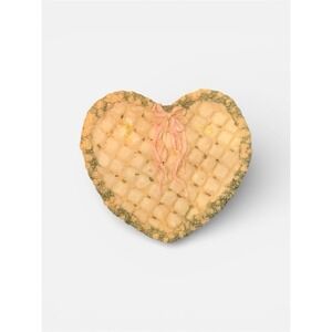 Popular Imports Resin Heart Tray Flowers Pink Bow Ribbon Miniatures Figurines
